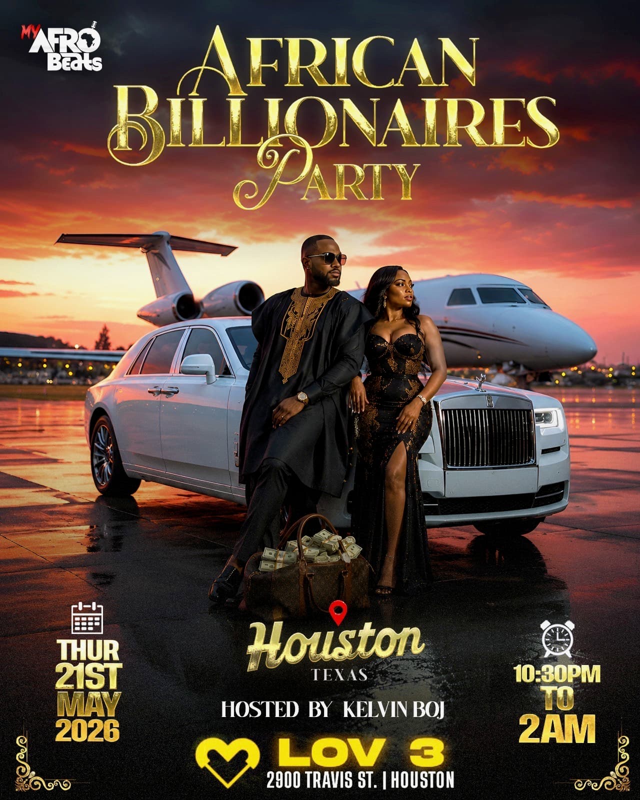 African Billionaires Party — Thursday Afro Beats × Caribbean at LOV3 HTX
