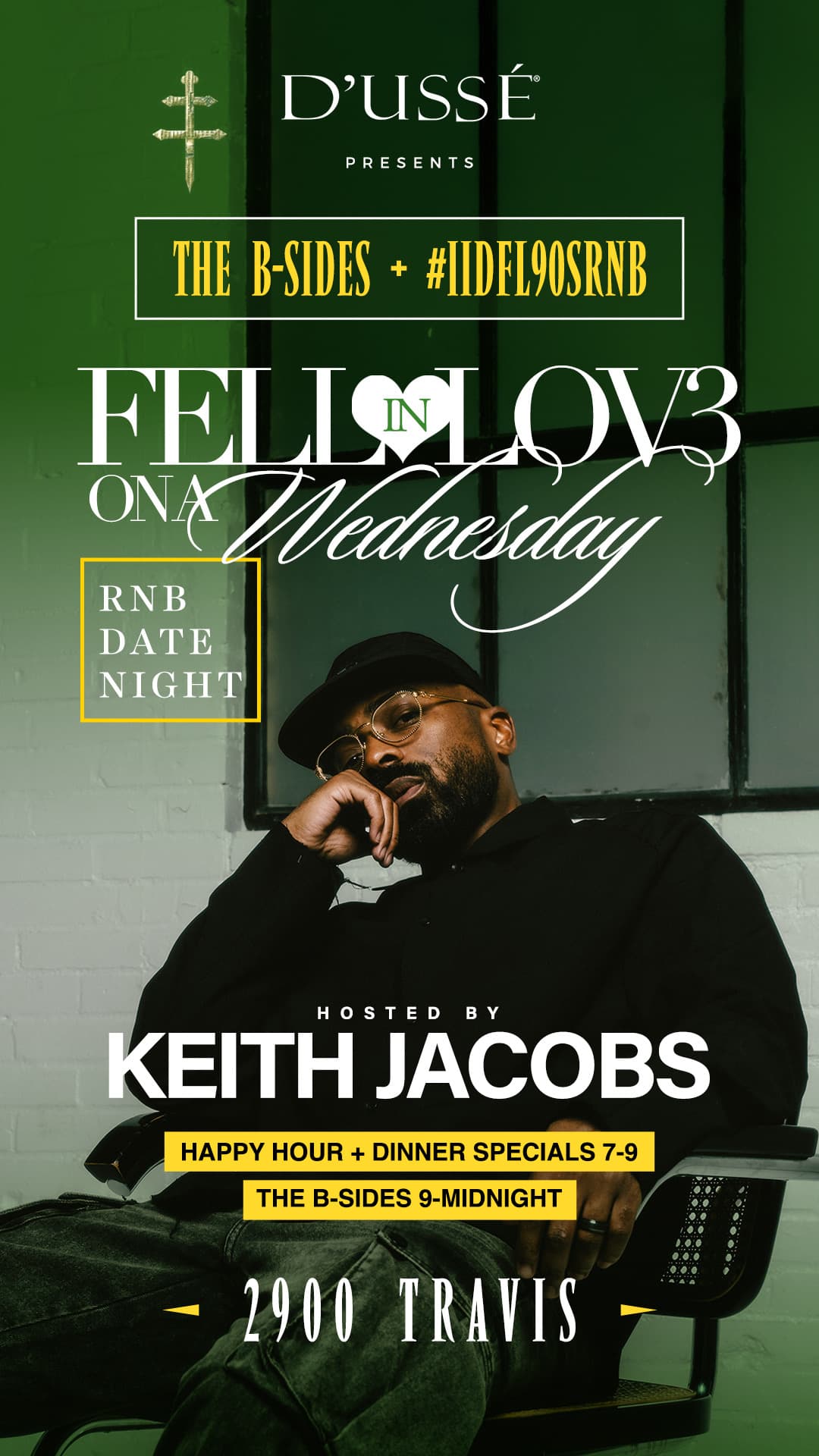 Fell in LOV3 on a Wednesday — D'Ussé presents R&B Date Night, hosted by Keith Jacobs