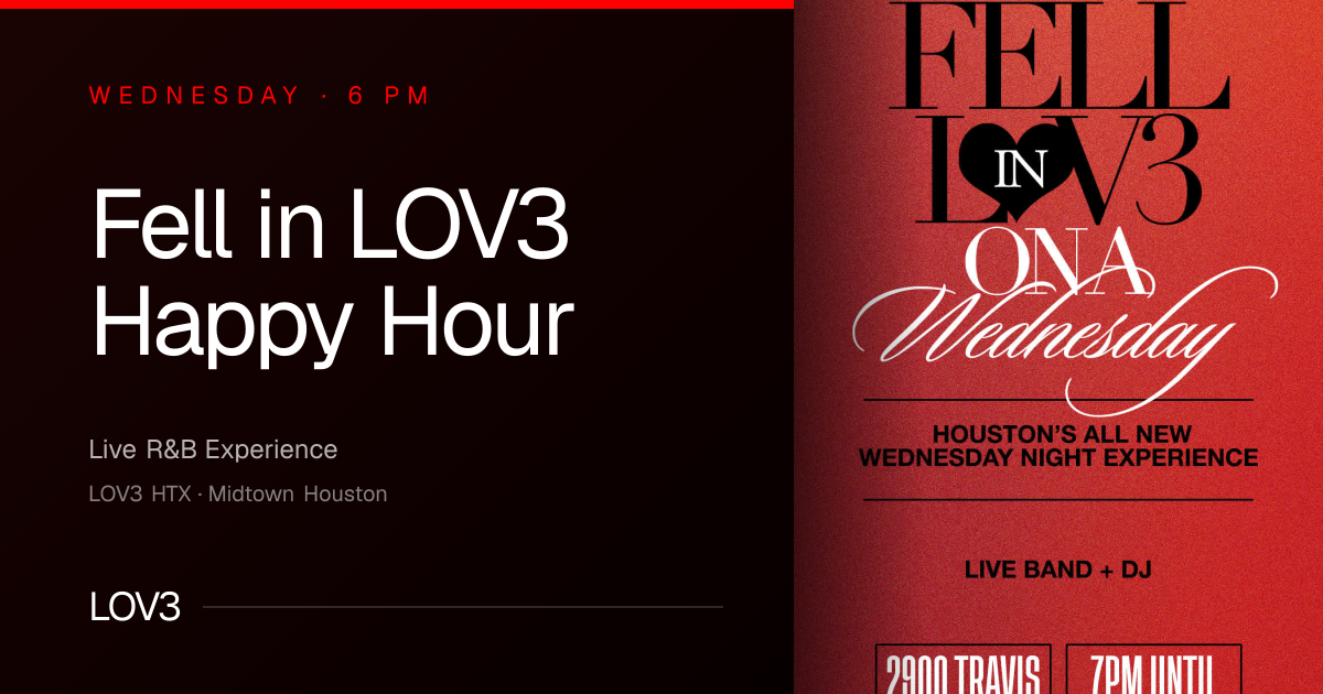Fell in LOV3 Happy Hour
